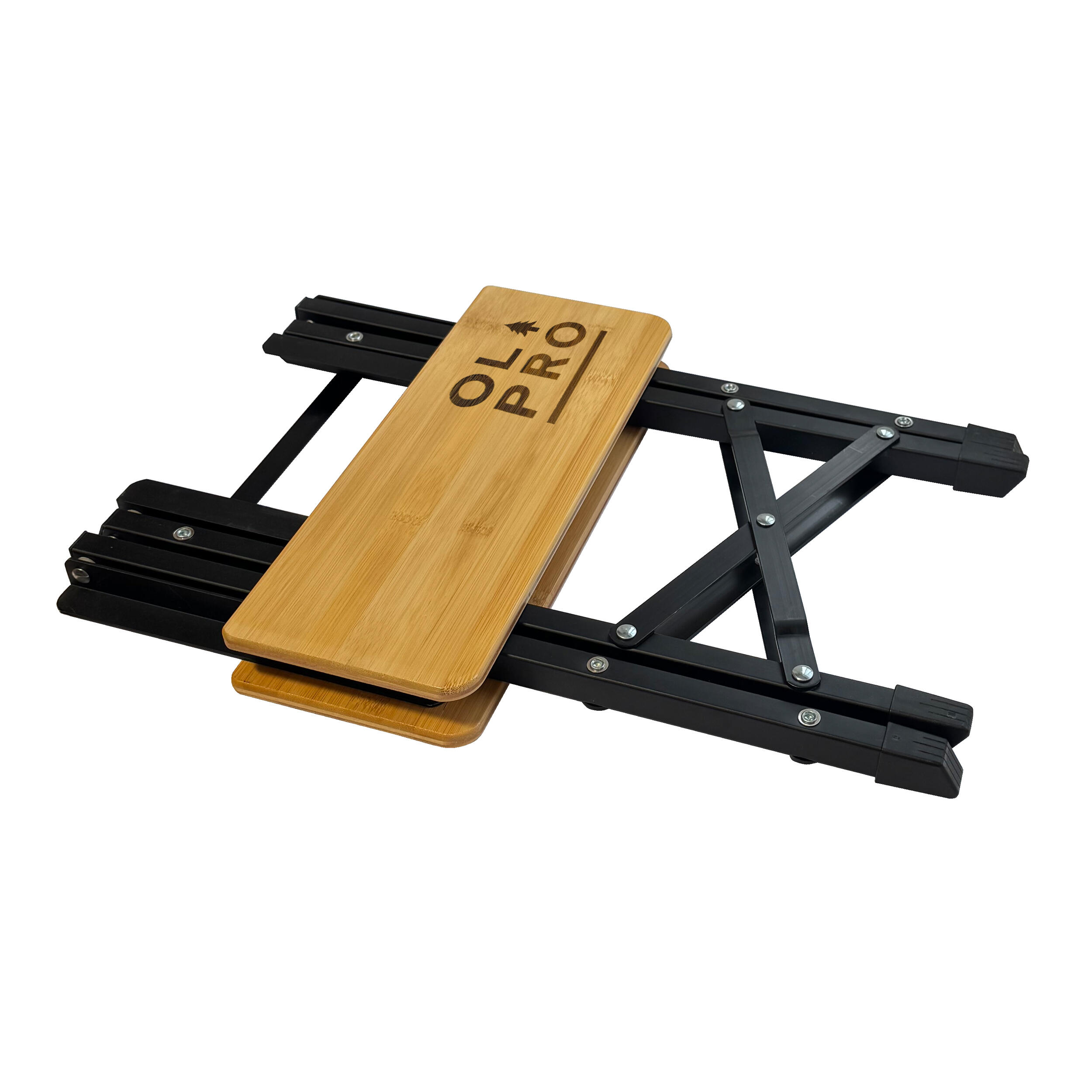 OLPRO Bamboo Camping Stool 2 Fold 2/5