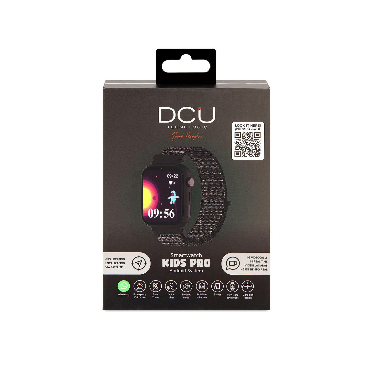 Reloj Inteligente KIDS PRO GPS & videollamadas negro/correa tela negra 4/6