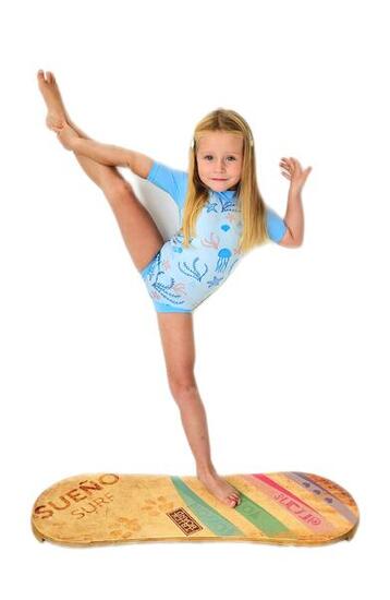 Muta corta in neoprene da 2 mm per bambini taglio body blu