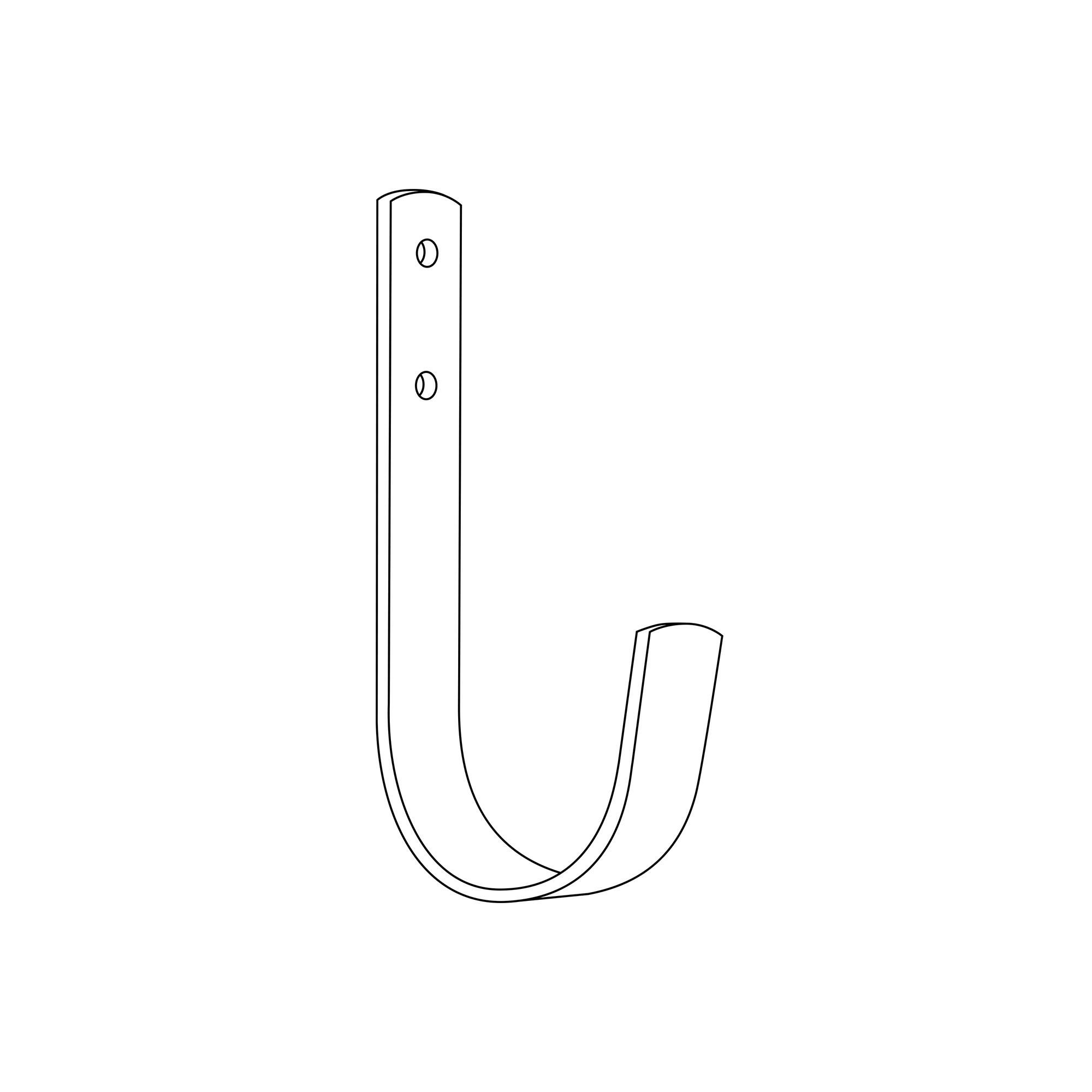 Gancho Multiusos para Colgar en Pared | Fabricado en Acero | Acabado en Negro | 5/5