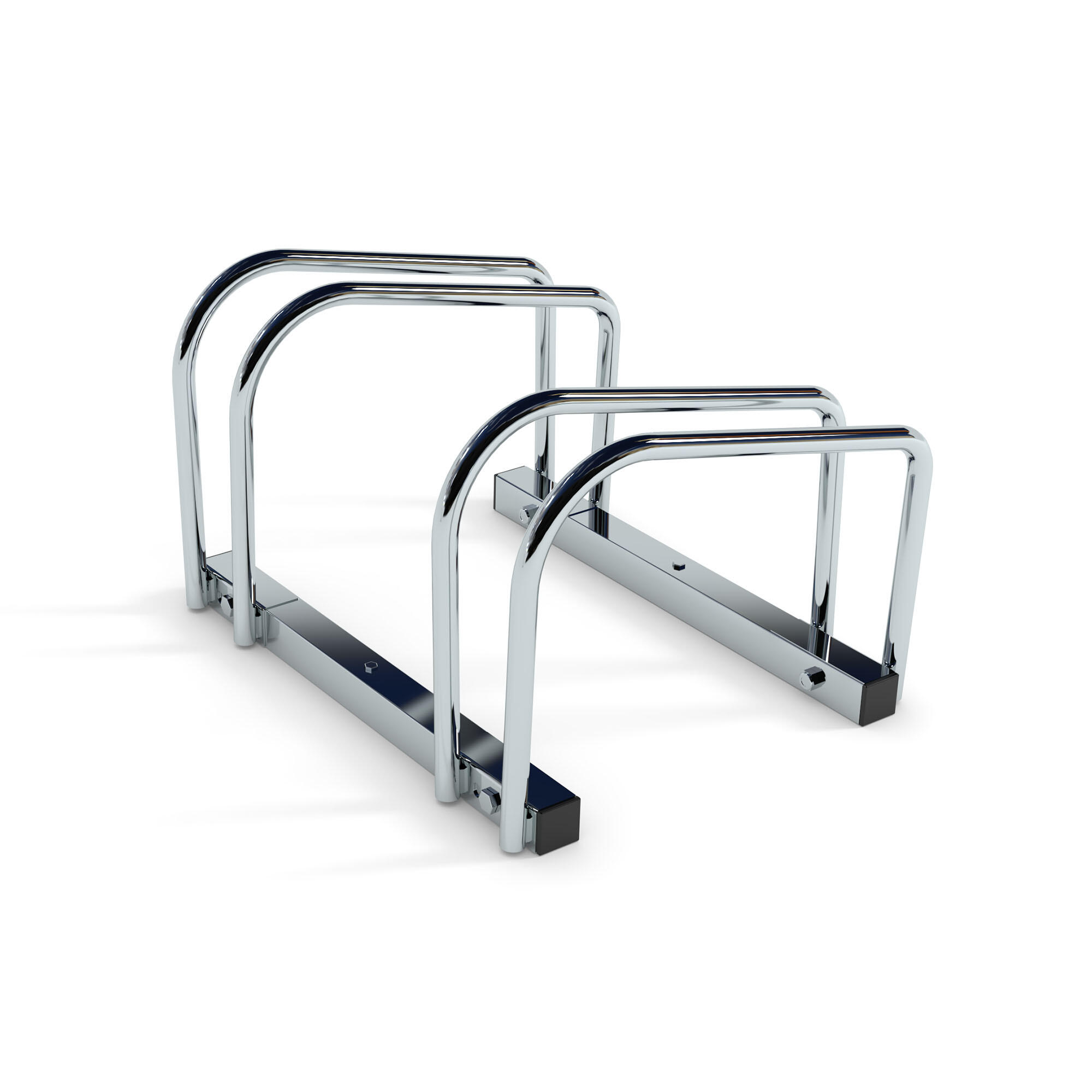 REI Soporte de Suelo para 2 Bicicletas de acero inox brillo | Incluye Tornillos