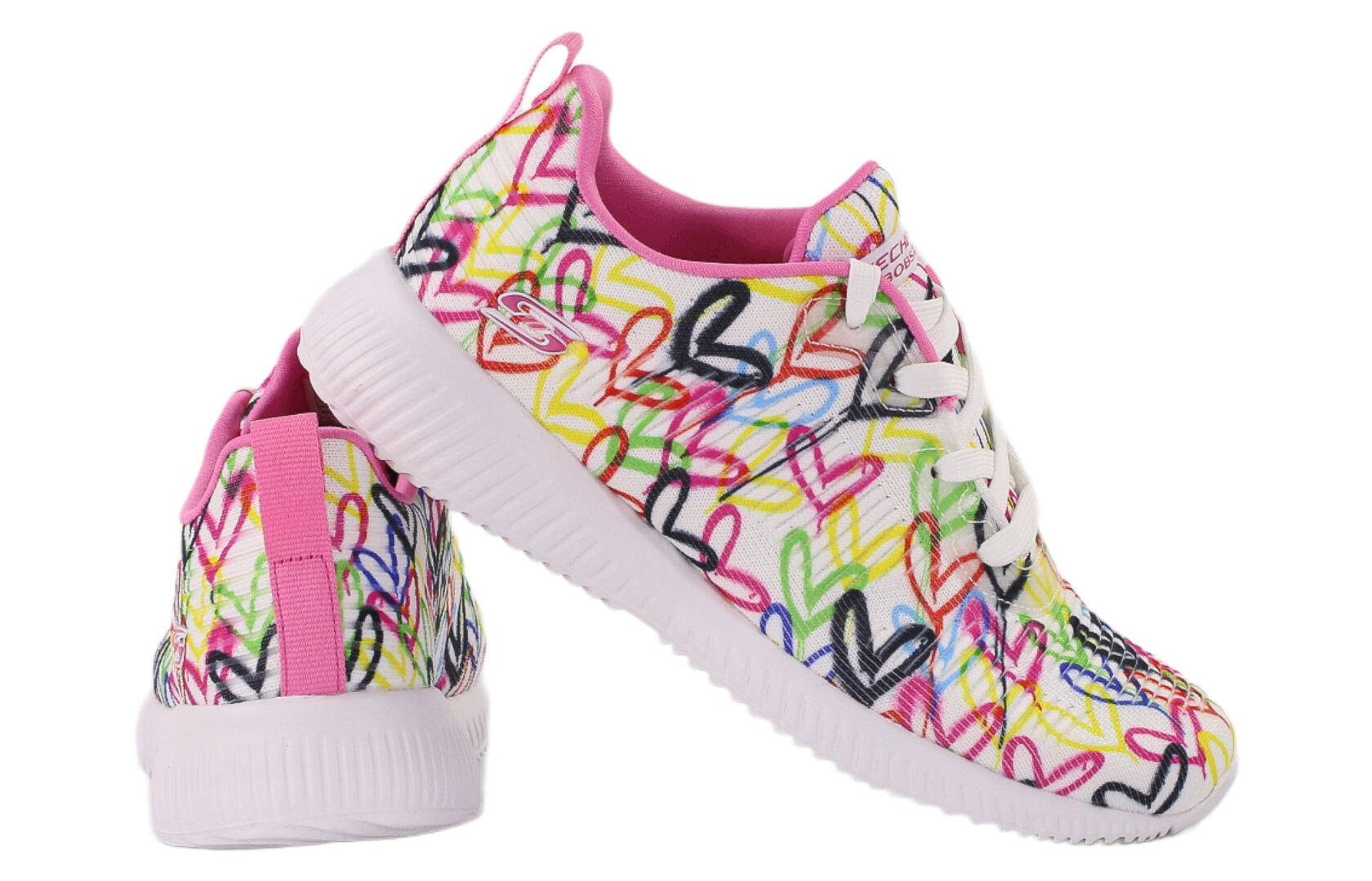 Buty na co dzień damskie SKECHERS BOBS SQUAD sportowe ozdobne 3/4