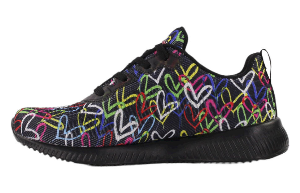 Buty na co dzień damskie SKECHERS UNO BOB SQUAD STARRY zdobienie w serca