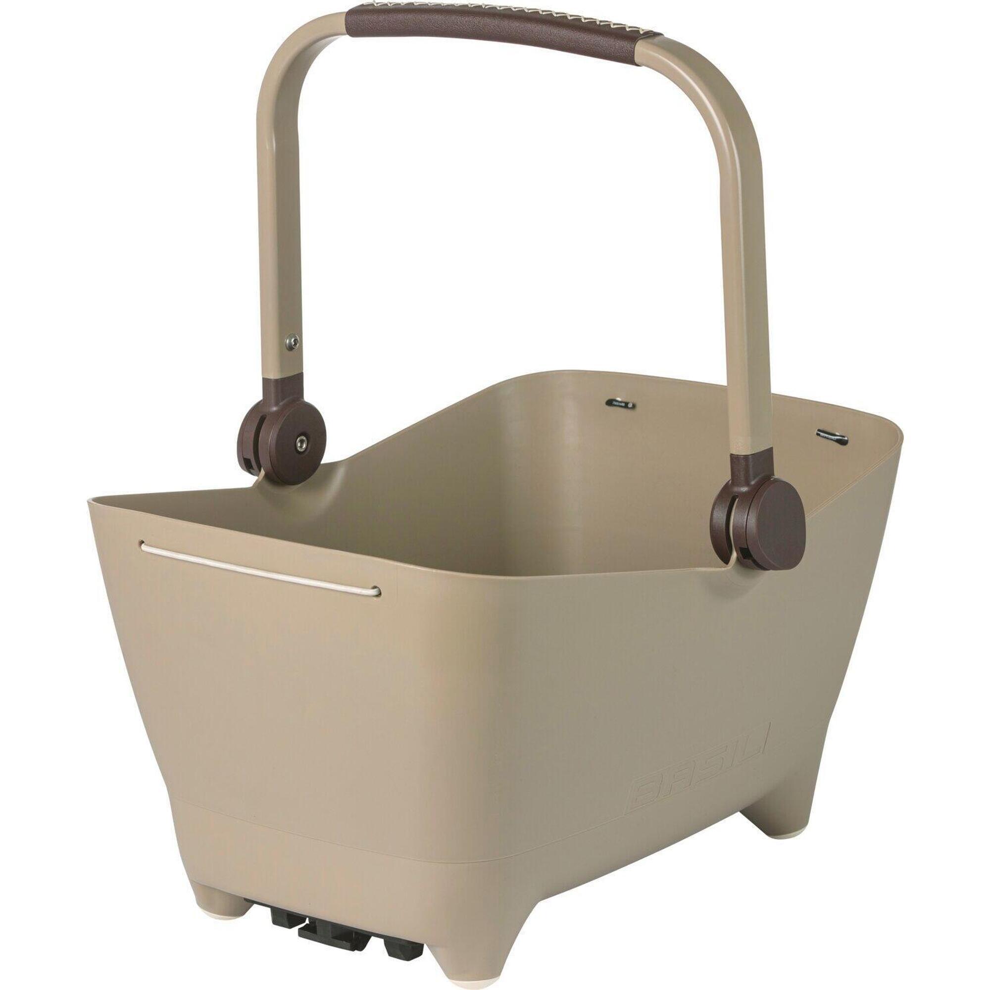 Basil - Tier- Hinterradkorb  Hundeshopper "buddy Mik 2.0", Braun - Panier Vélo - Beige|gris|marron - 32 L - Decathlon