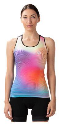 Top Donna Alé Onda Senza Maniche Rosa Multicolore