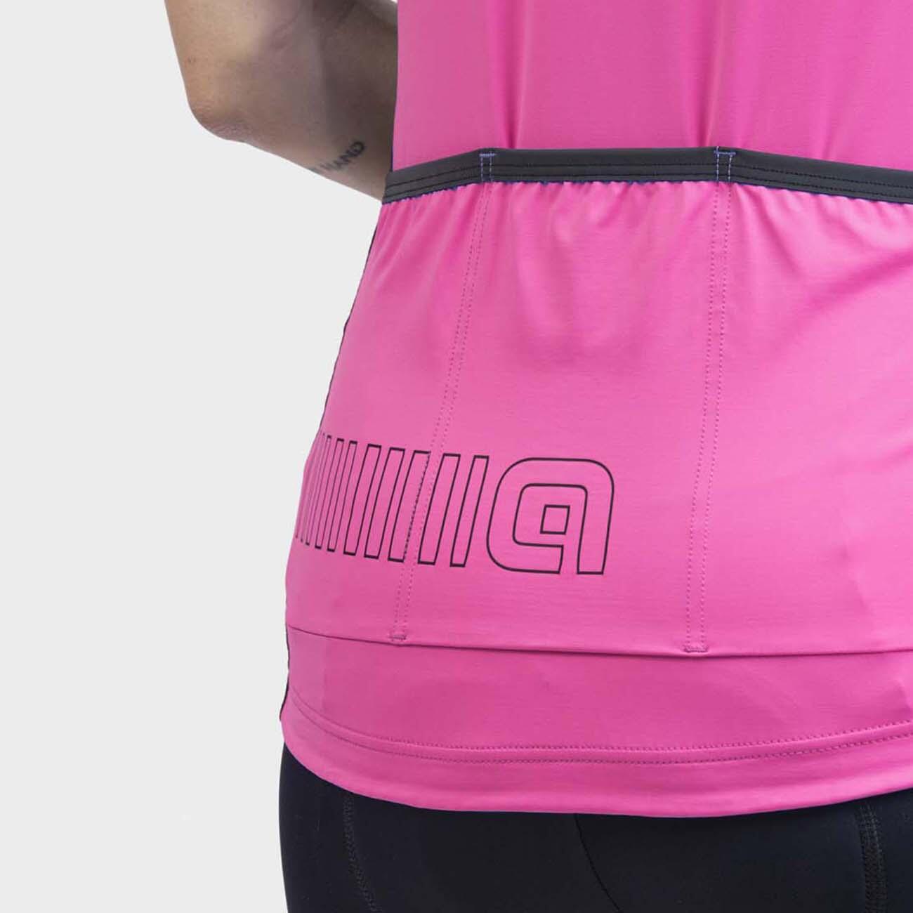 Alé Color Block Damen Kurzarmtrikot Rosa 3/5