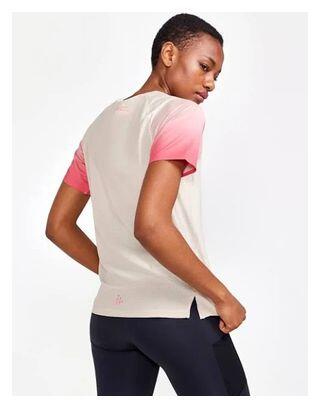 Maillot Manches Courtes Craft Pro Trail Beige/Rose Femme 2/5