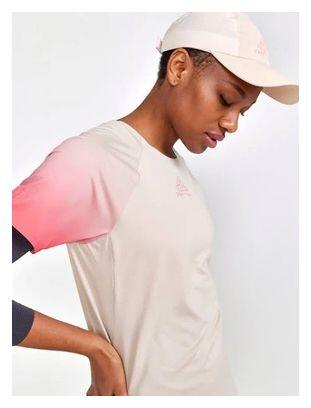 Maillot Manches Courtes Craft Pro Trail Beige/Rose Femme 3/5