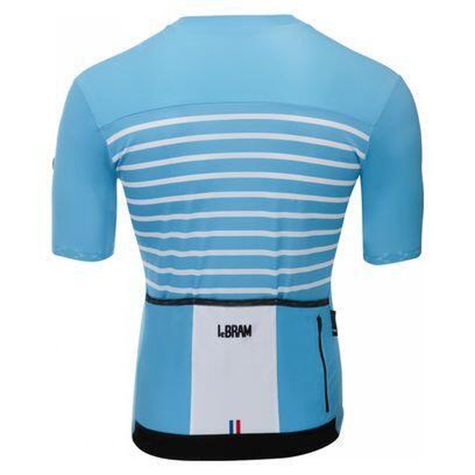 Maillot Manches Courtes LeBram Ventoux Bleu Ciel Coupe Ajustée