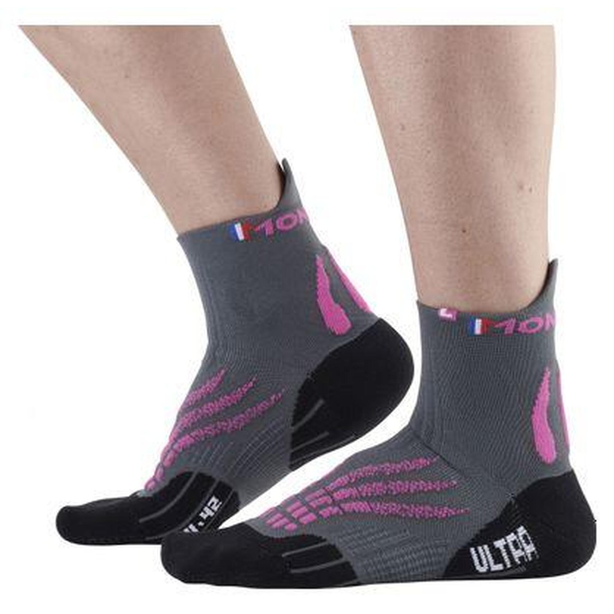 Chaussettes De Running Monnet Run Ultra Gris