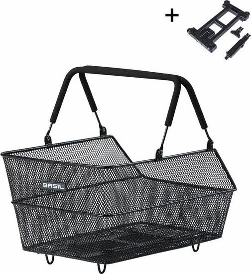 Panier vélo Basil Cento MIK noir mat acier