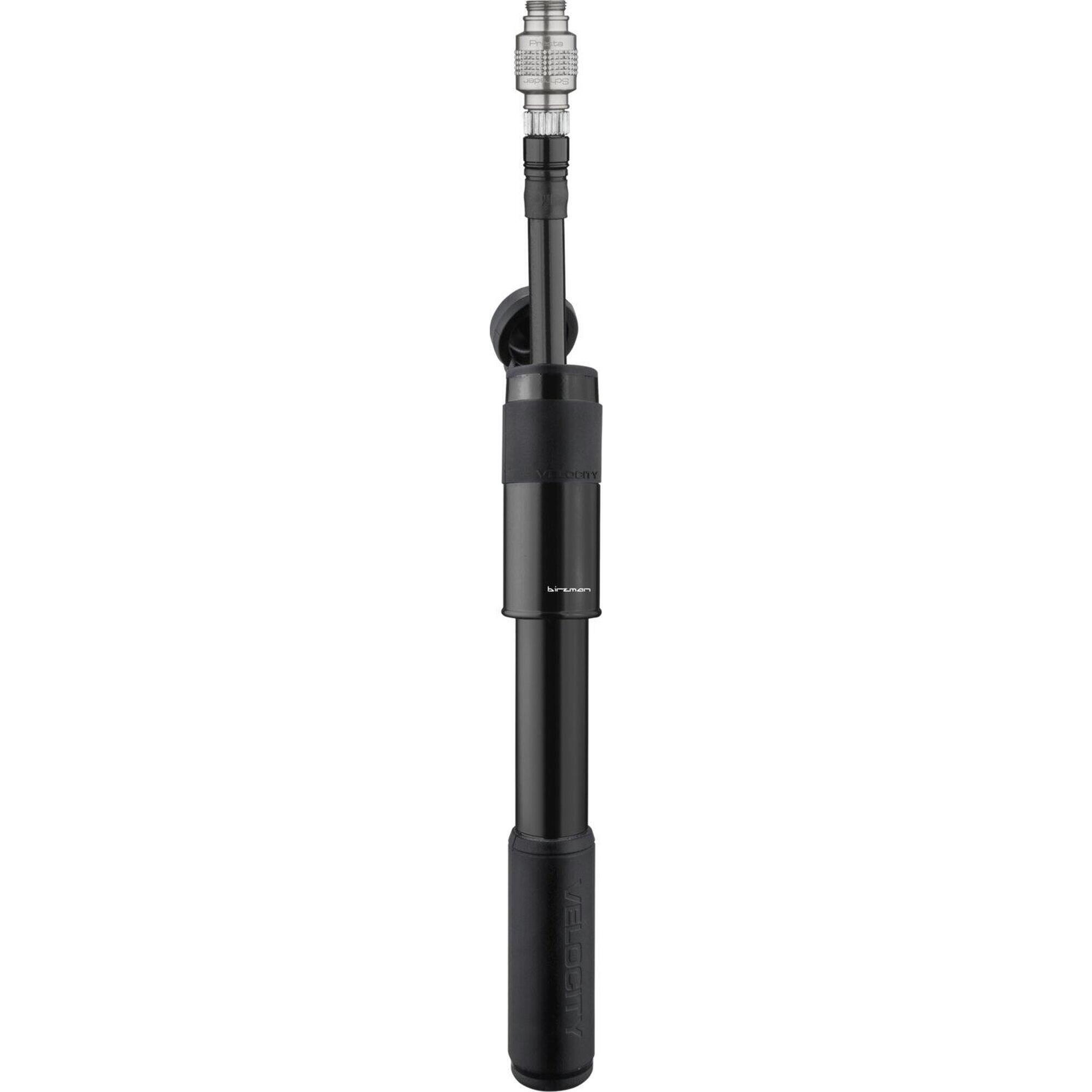 Mini pompe Velocity Road, 160PSI, tête de valve filetée, noire