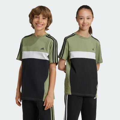 Tiberio 3-stripes colorblock katoenen t-shirt kids