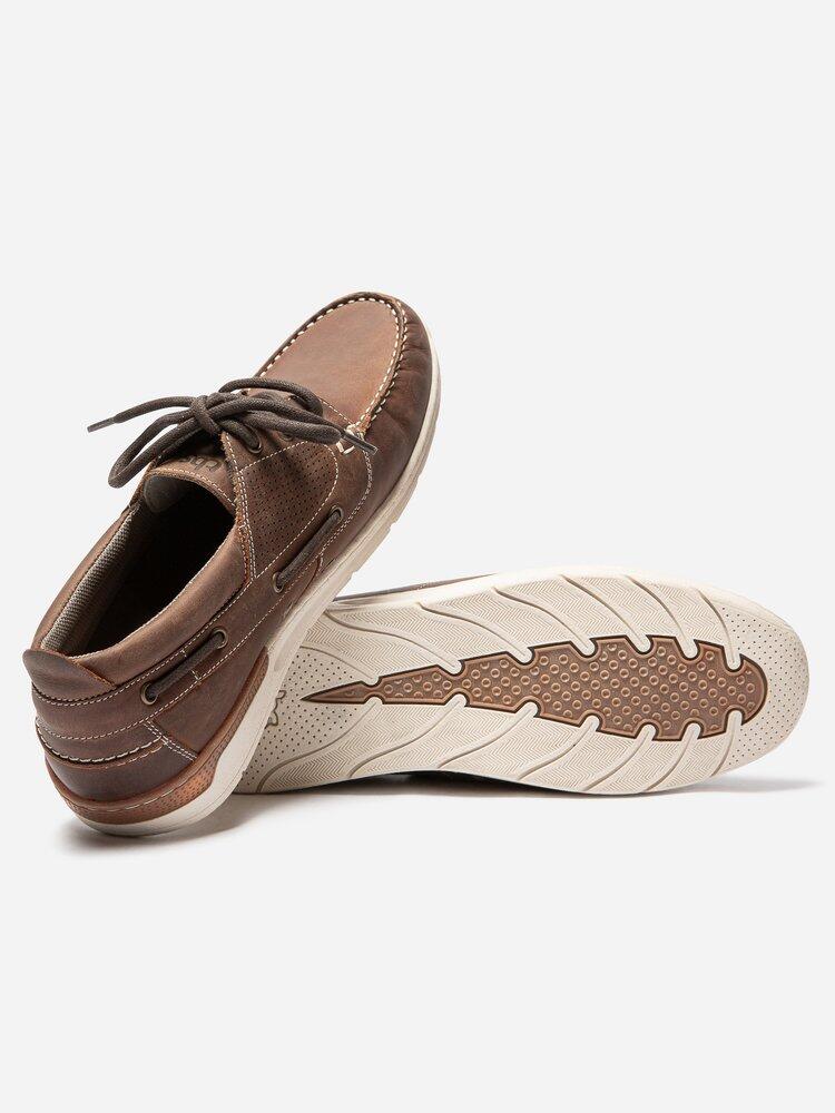 Chaussures bateau Homme - MATBOAT Cognac 4/5
