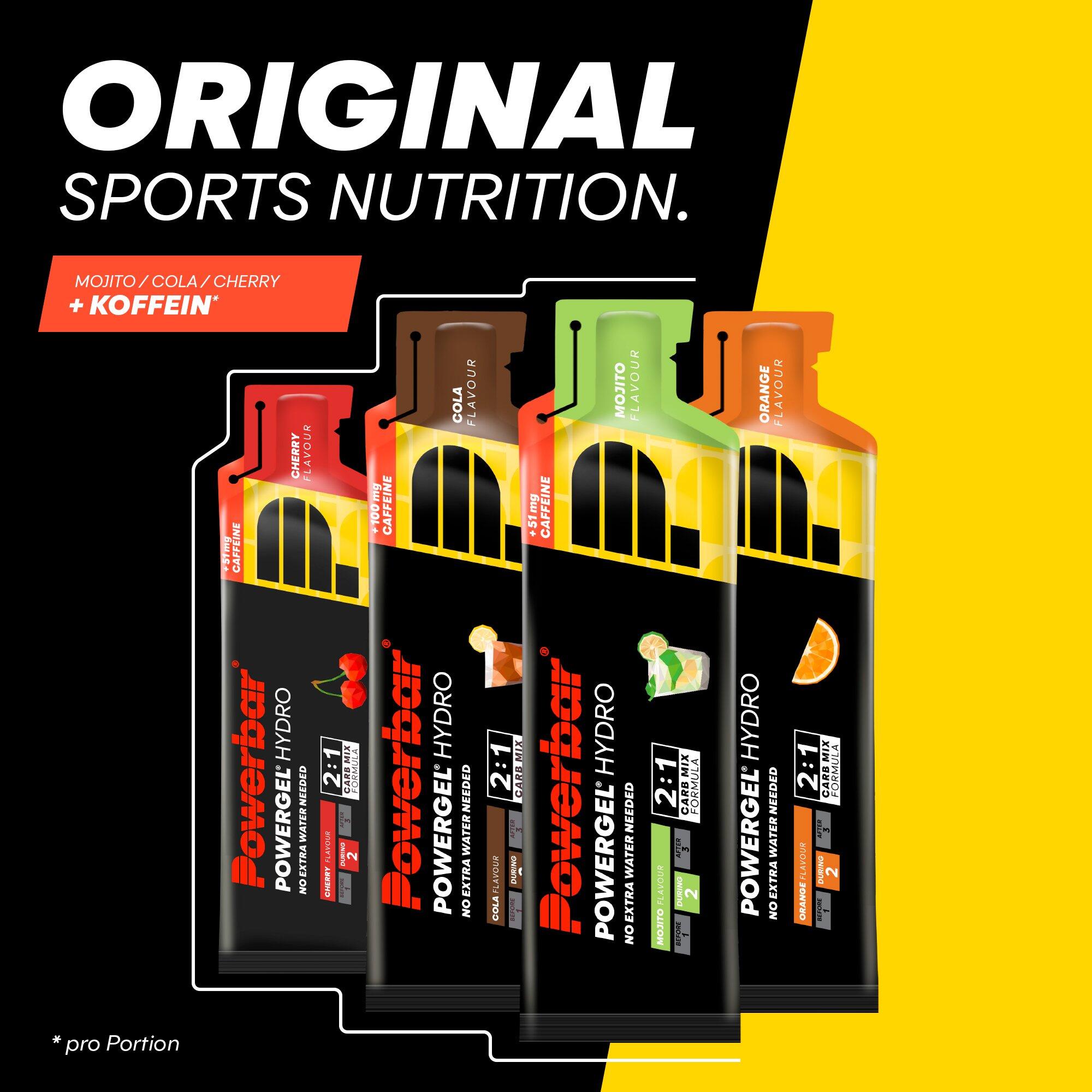 Powerbar PowerGel Hydro Cherry 24x67ml - High Carb Energie Gel + 51mg Koffein 3/5