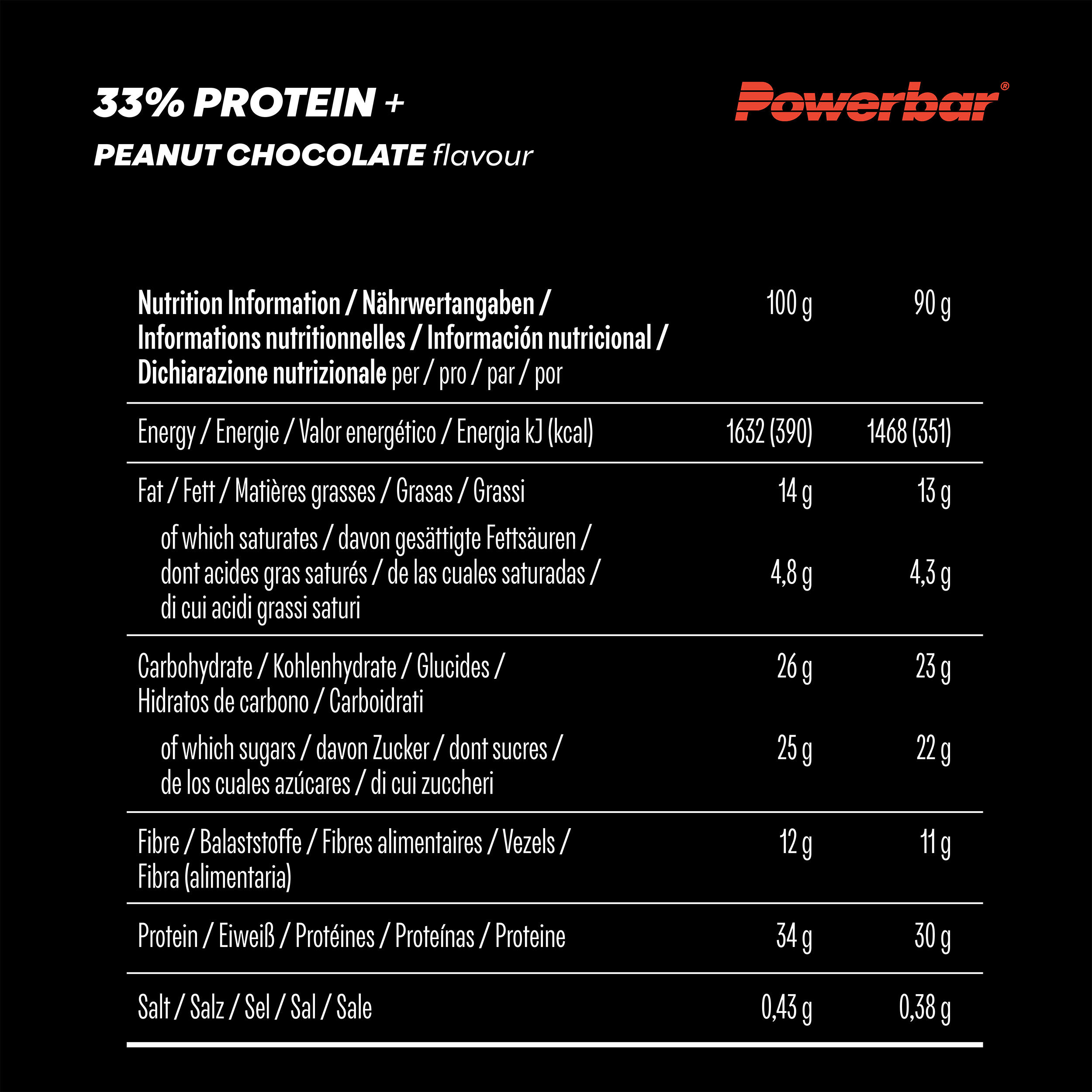 Lata De Barrita De Proteína Plus 33% (10x90g) - Cacahuete Con Chocolate 4/6