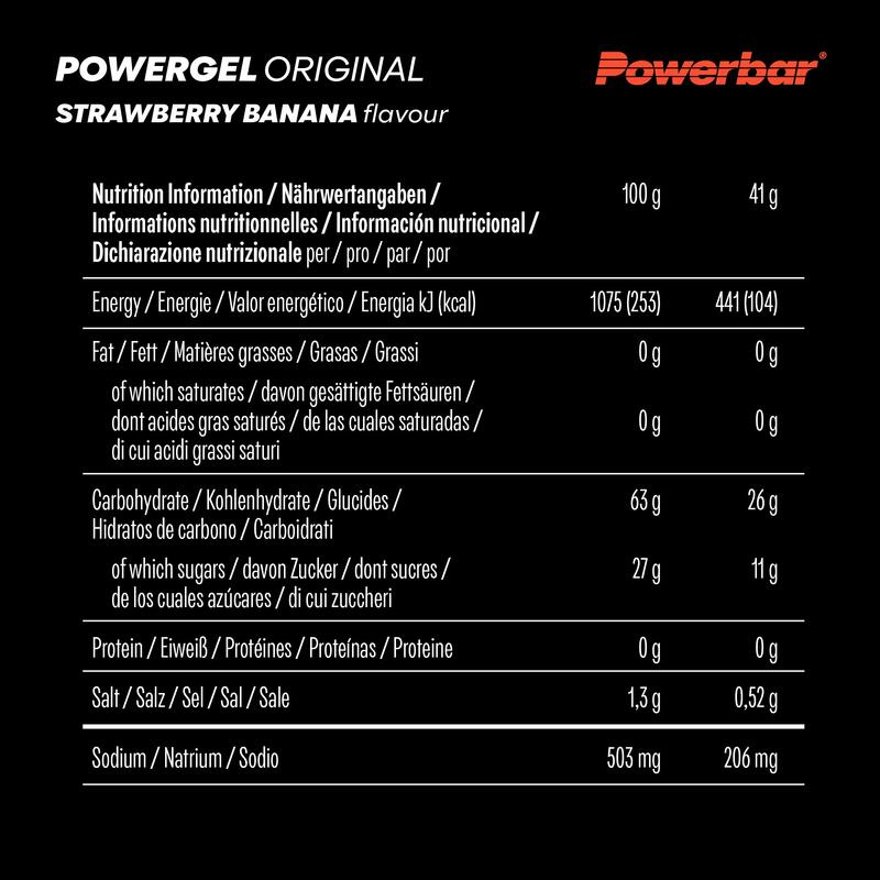 Powerbar PowerGel (24x41g) Strawberry Banana - Energia i wytrzymałość