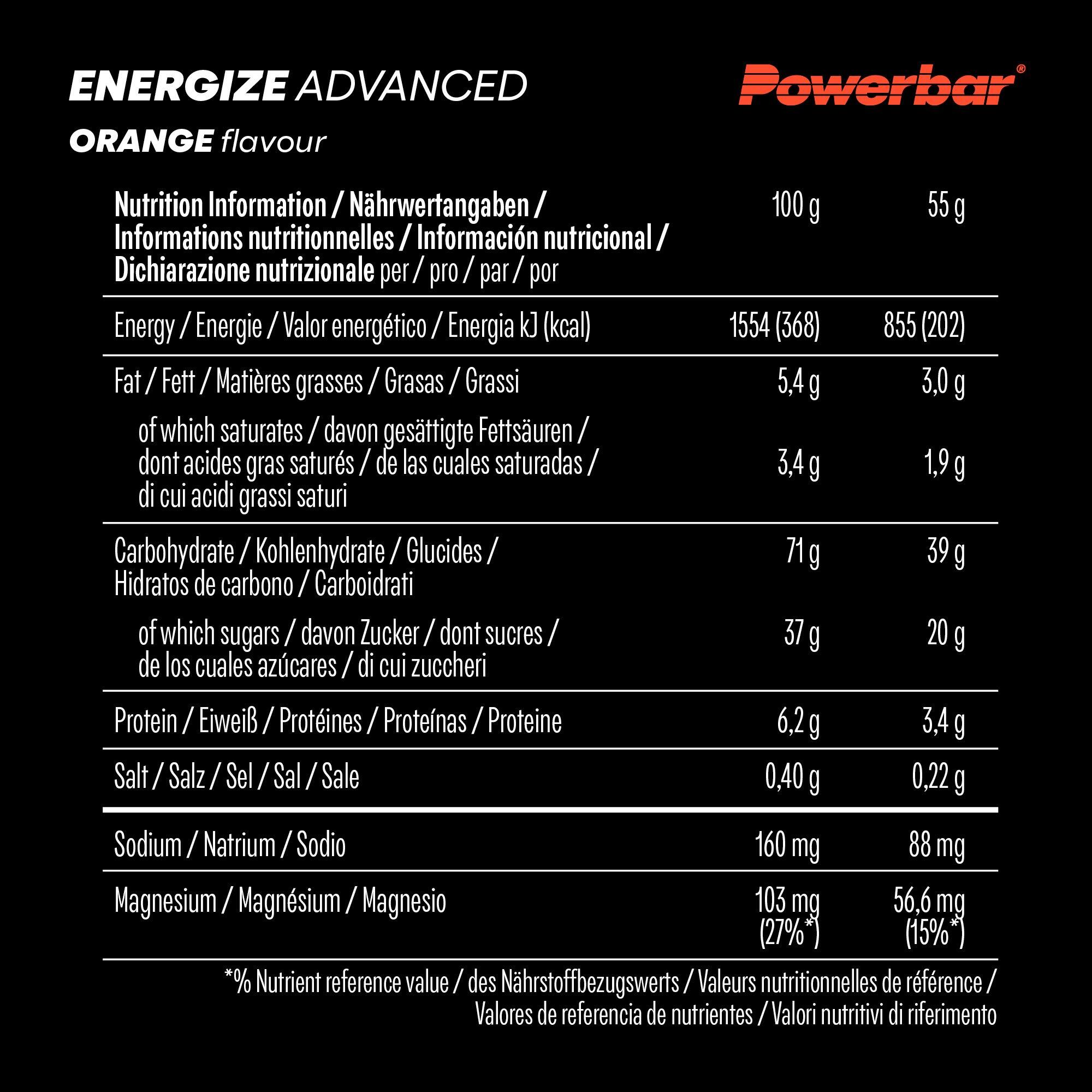 Powerbar Energize Advanced Bar Orange 55g (15 stuks) 5/7