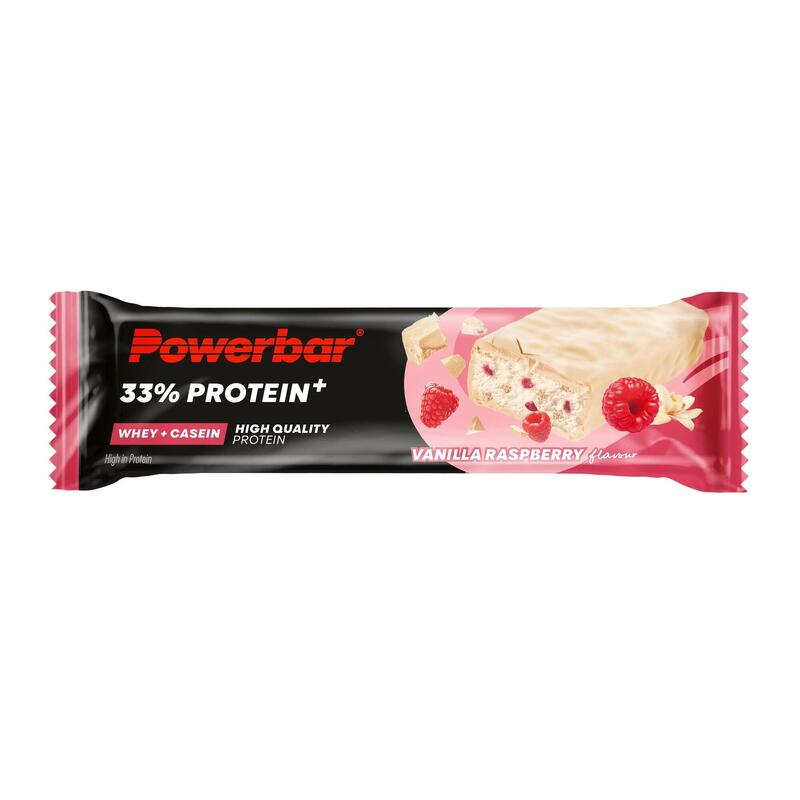 Powerbar Protein Plus Bar 33% (10x90g) Vanilla Raspberry - Batony
