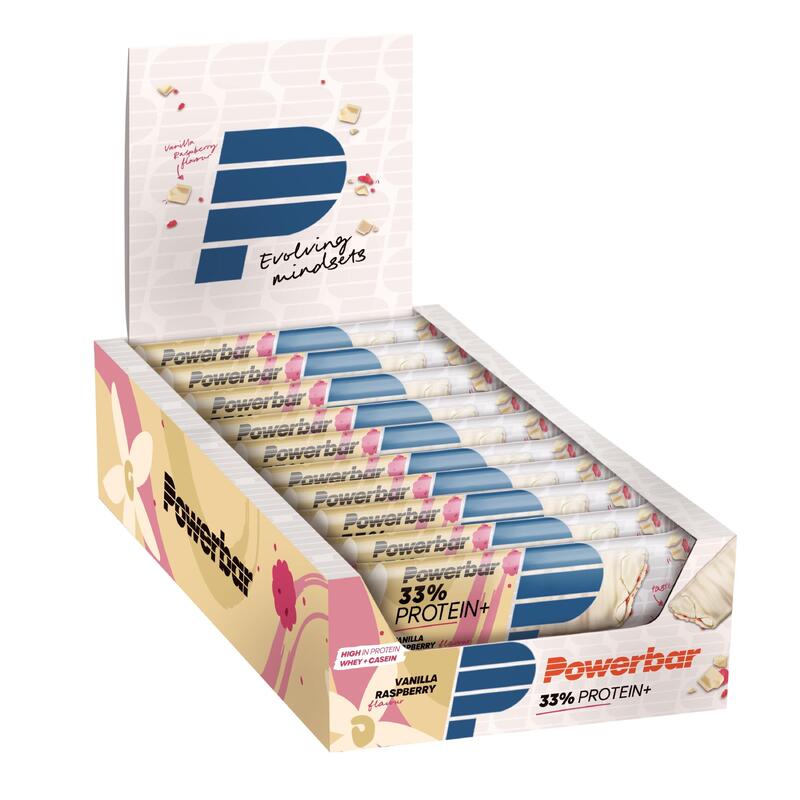 Powerbar Protein Plus Bar 33% (10x90g) Vanilla Raspberry - Batony