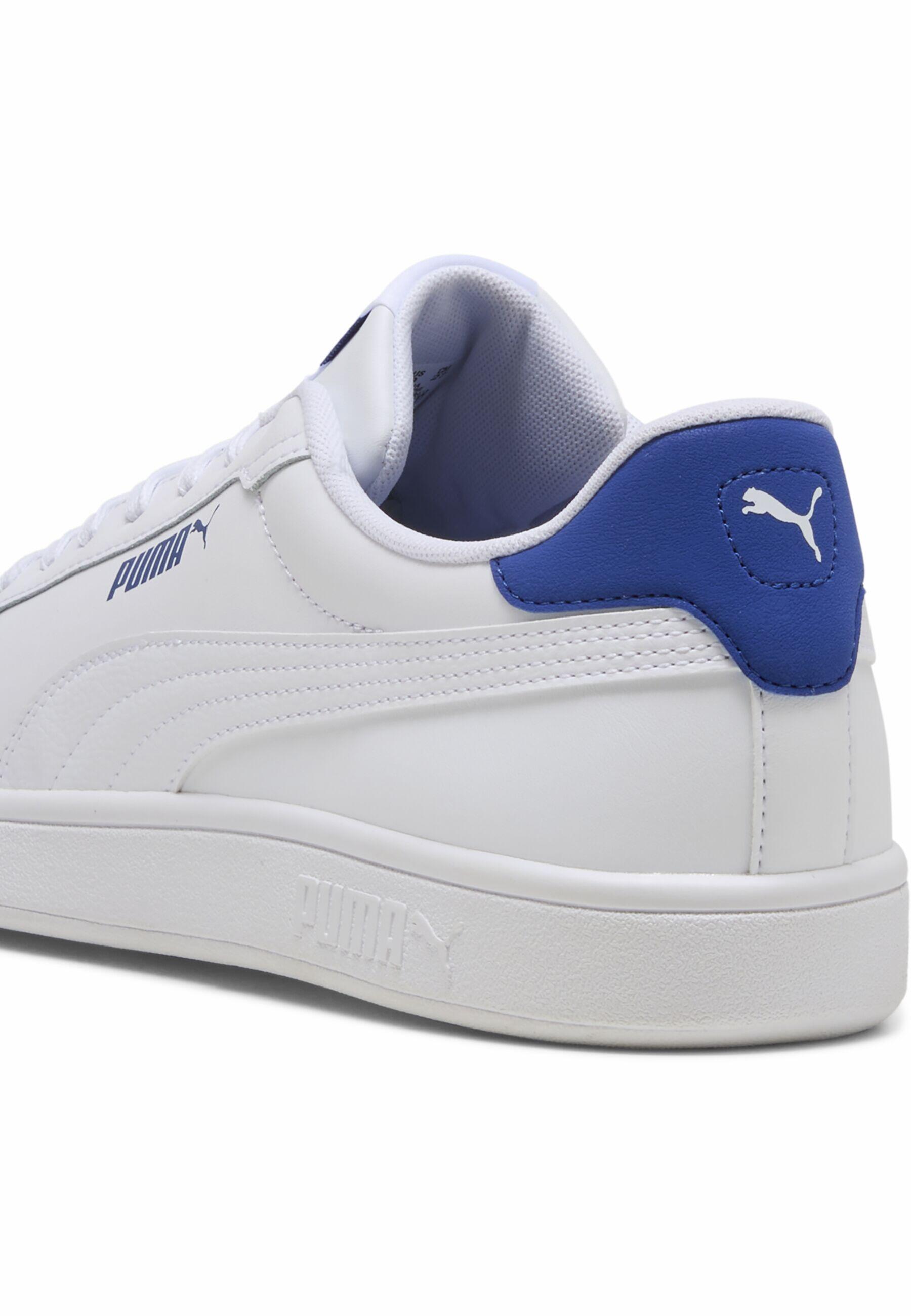 PUMA Sapatilhas caminhada Adulto Smash 3.0 L PUMA White Vivid Blue