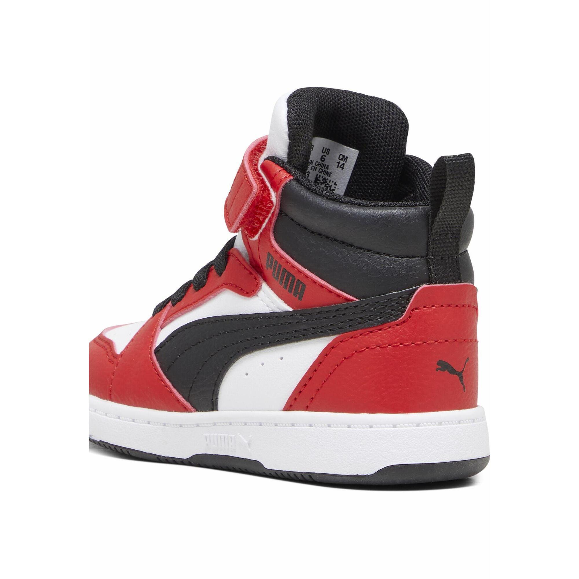 PUMA Rebound V6 Mid Toddlers' Sneakers PUMA White Black For All Time Red