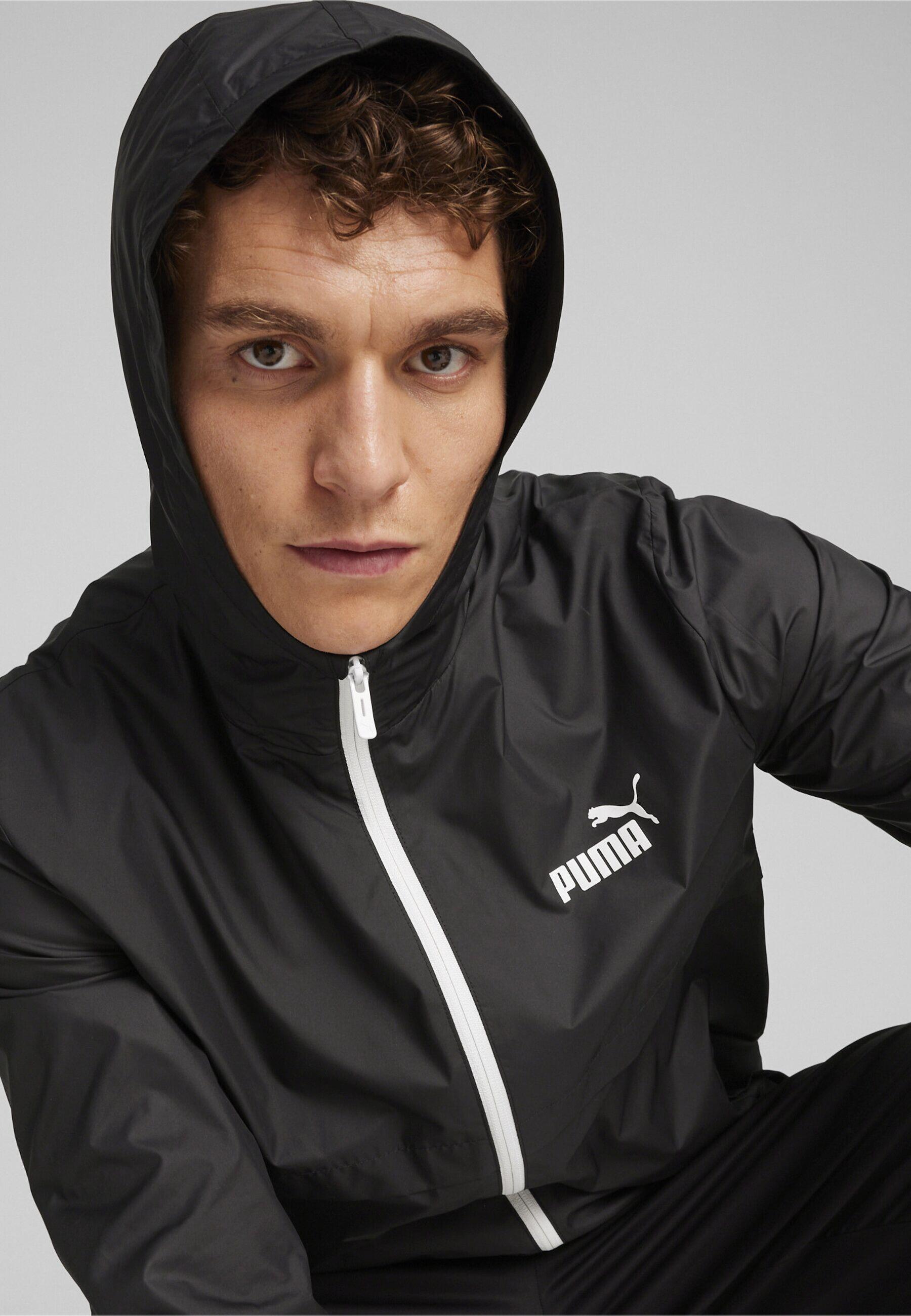 Giacca a vento Essentials Solid da uomo PUMA Black All PUMA