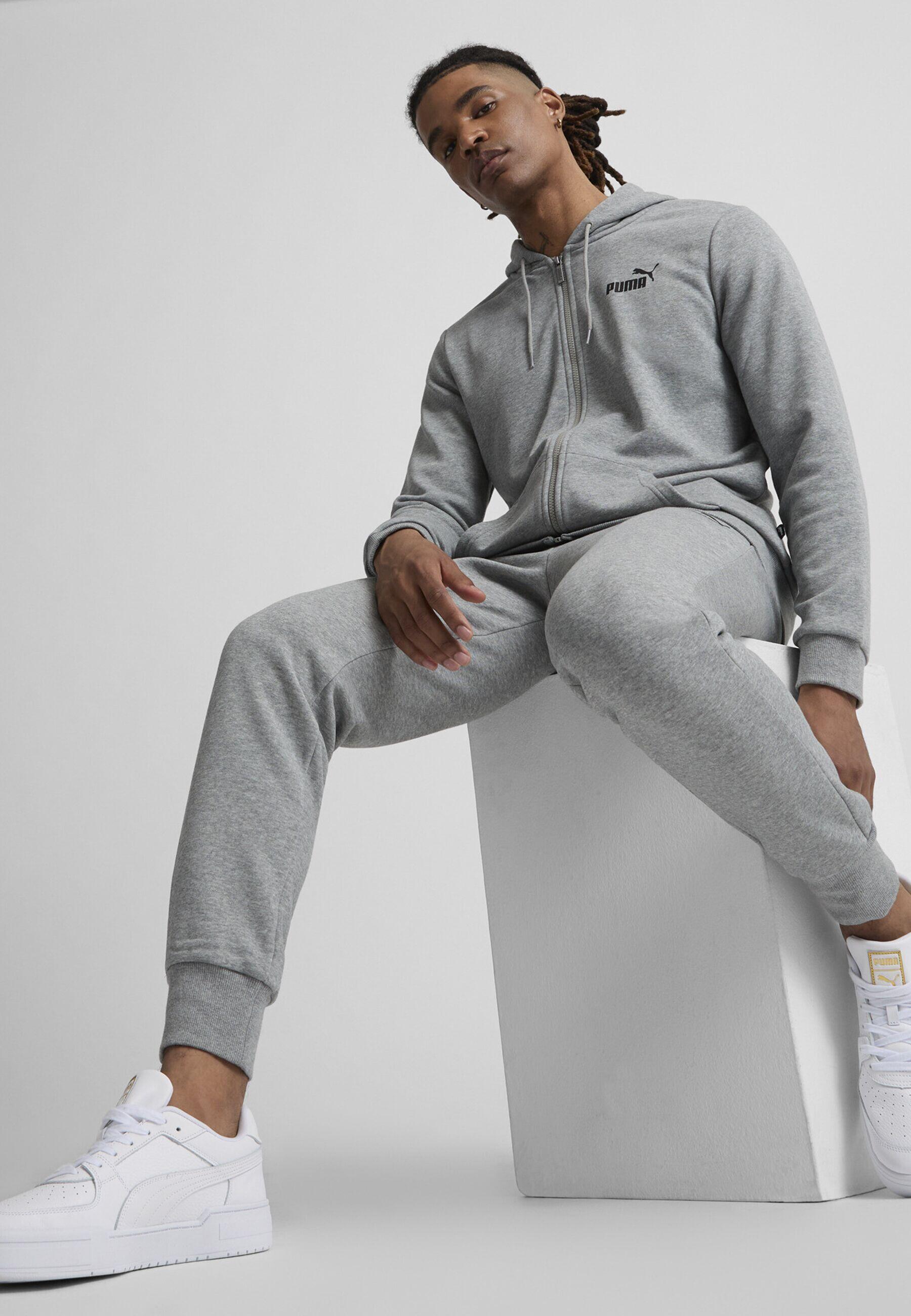 Felpa con cappuccio a zip intera Essentials con logo piccolo da uomo PUMA 2/6