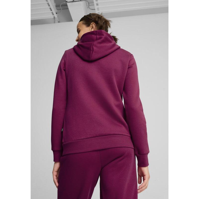 Dámská mikina s kapucí Essentials Logo FL PUMA Magenta Gleam Pink