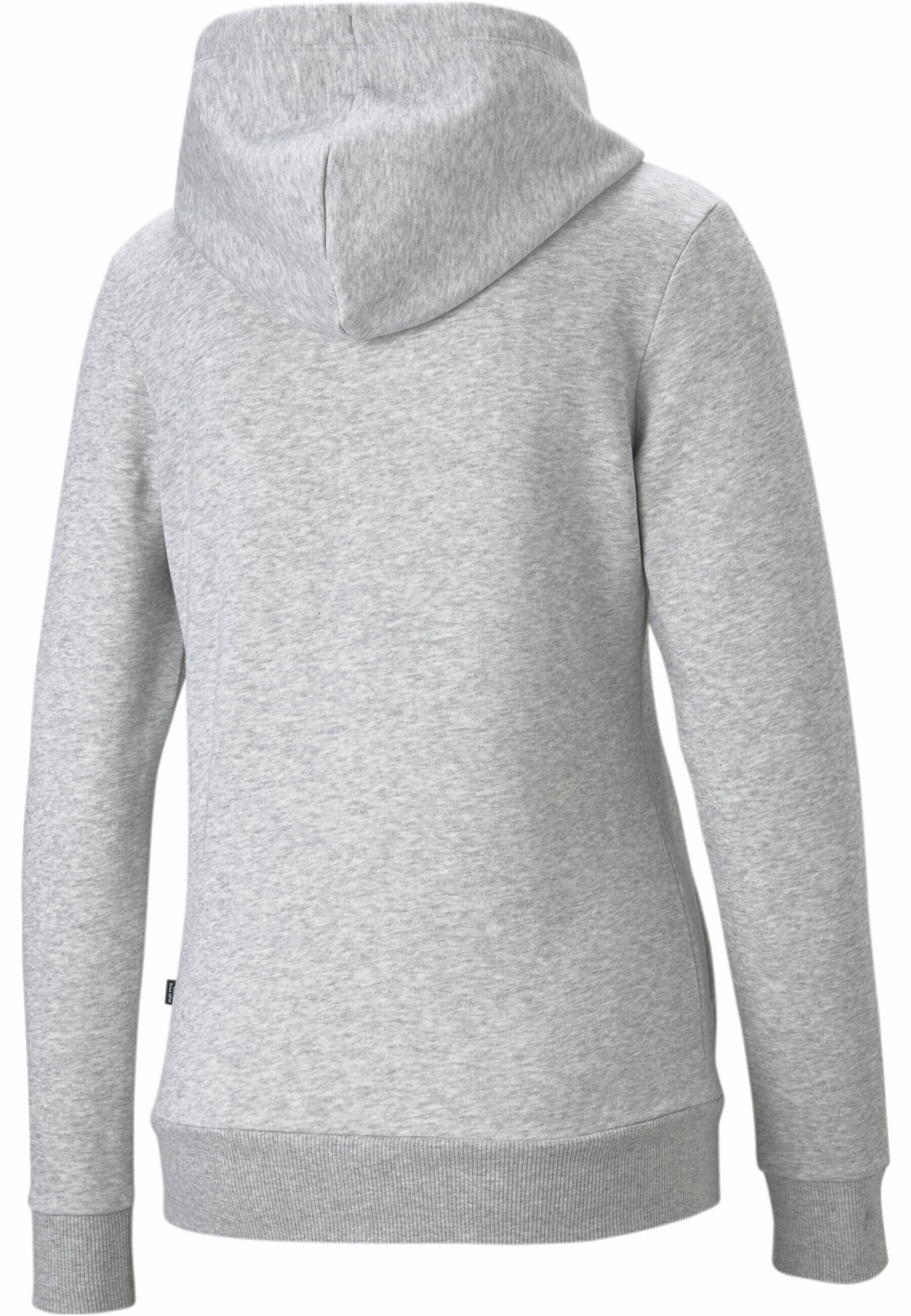 Essentials Logo Hoodie Damen PUMA Light Gray Heather 2/4