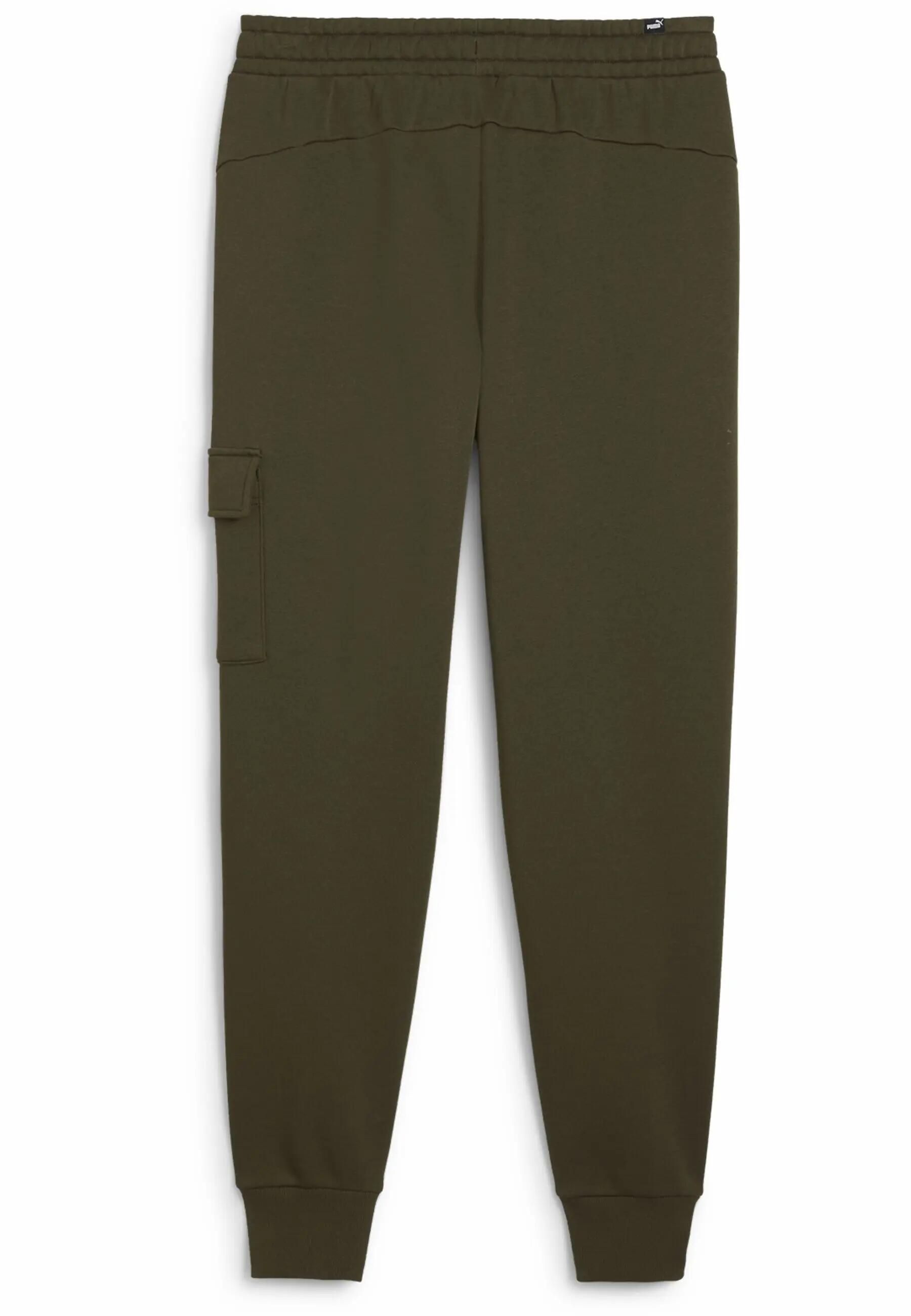 Pánské kalhoty Essentials Cargo PUMA Dark Olive Green 3/7