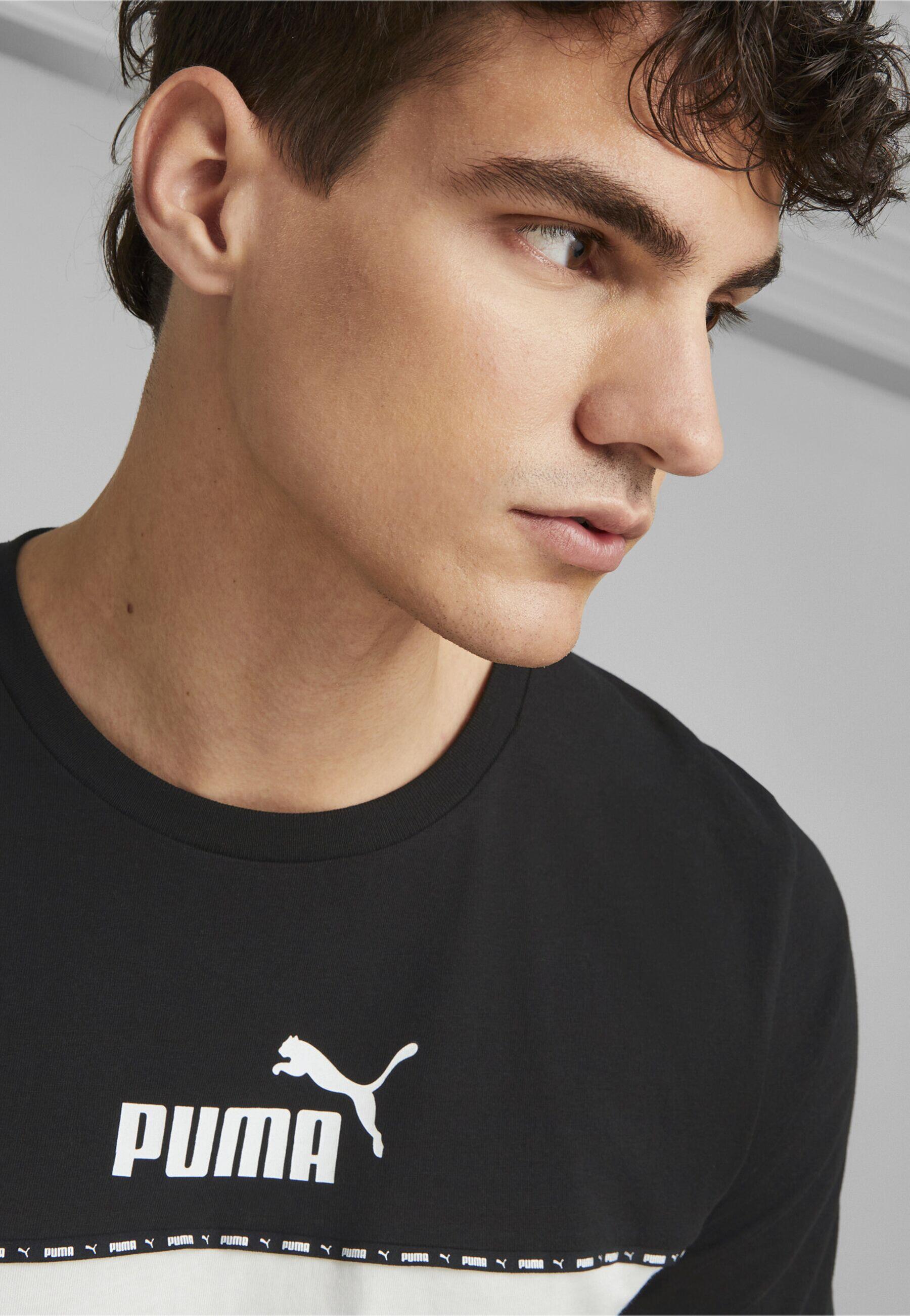 T-shirt Essentials bande color block Homme PUMA Black 2/7