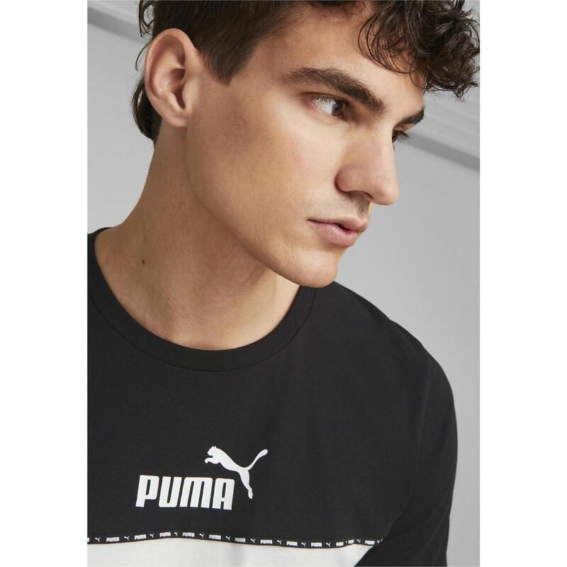 Essentials Block Tape Tee Bărbați PUMA Black