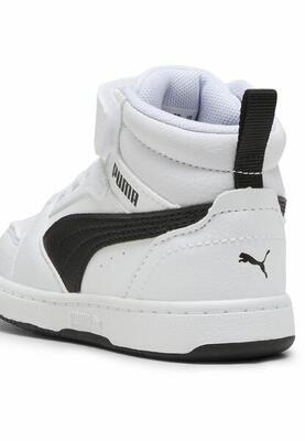 Puma rebound v6 mid sneakers voor peuters puma white black