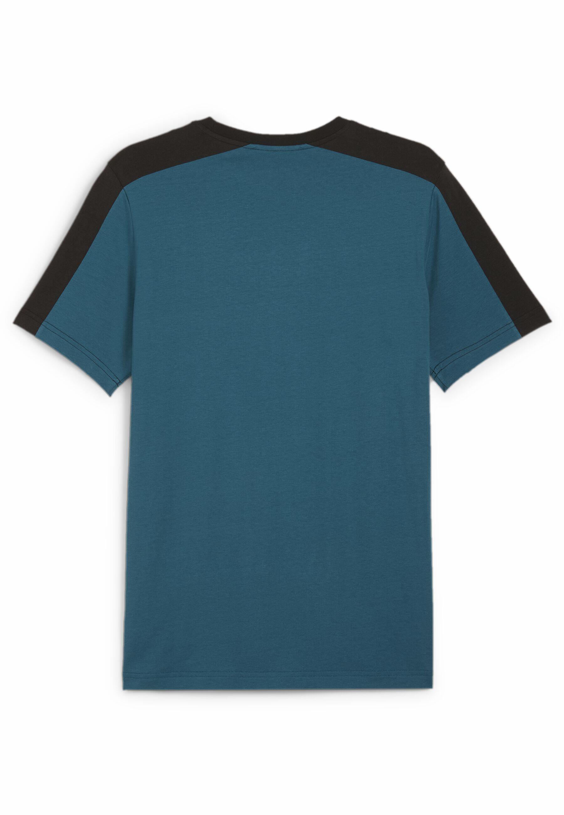 Camiseta Hombre Essentials Block Tape PUMA Cold Green 2/7