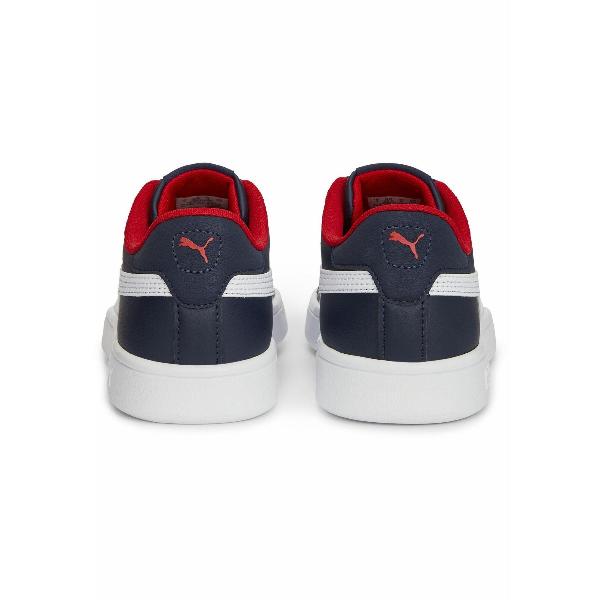 Puma - Baskets En Cuir Smash 3.0 Enfant Et Adolescent Puma - Baskets - Blanc|bleu - Decathlon