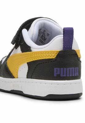 Puma rebound v6 lo sneakers voor peuters puma black yellow sizzle white