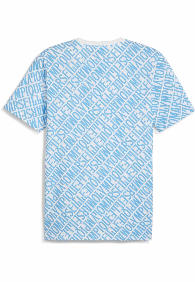 Męska koszulka ftblCulture Olympique Marsylia PUMA Bleu Azur Ocean Tropic Blue