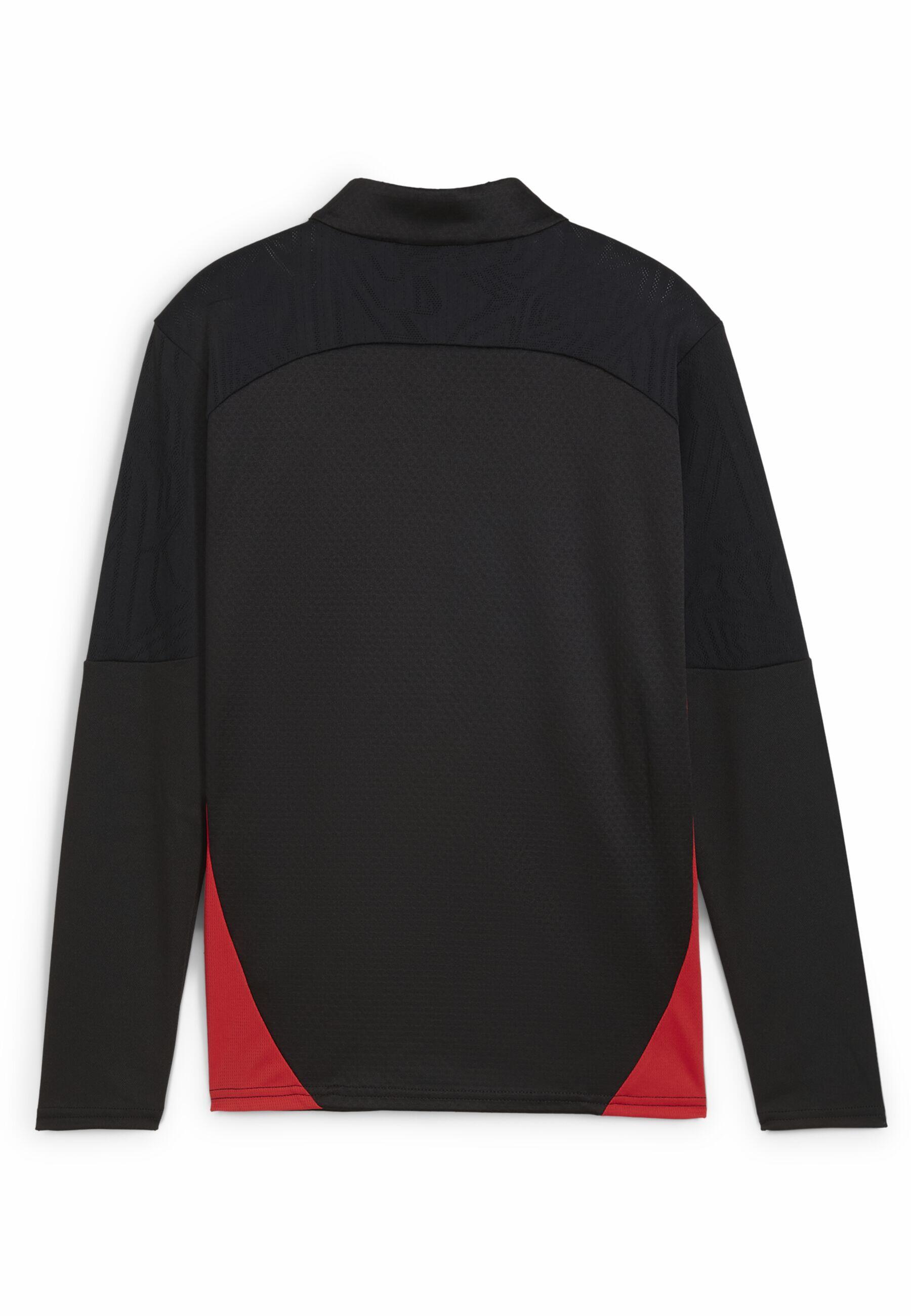 Maglia da training AC Milan con zip corta da ragazzo PUMA Black For All Time Red 3/7