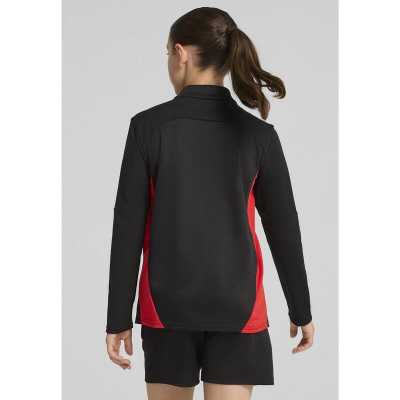 Top antrenament AC Milan Quarter-Zip Tineret PUMA Black For All Time Red