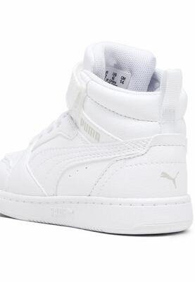 Puma rebound v6 mid sneakers voor peuters puma white cool light gray