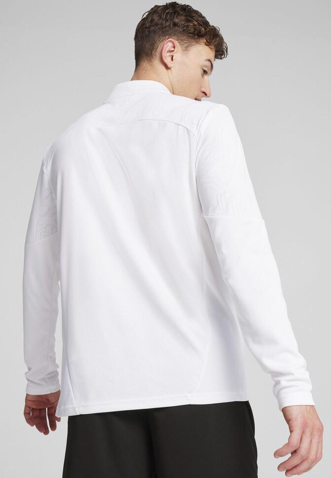 Męska bluza treningowa z zamkiem 1/4 Valencia CF PUMA White