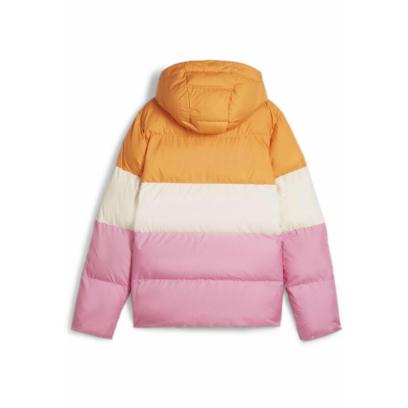 Jachetă pufă cu glugă din polietilenă pentru tineret PUMA Mauved Out Pink