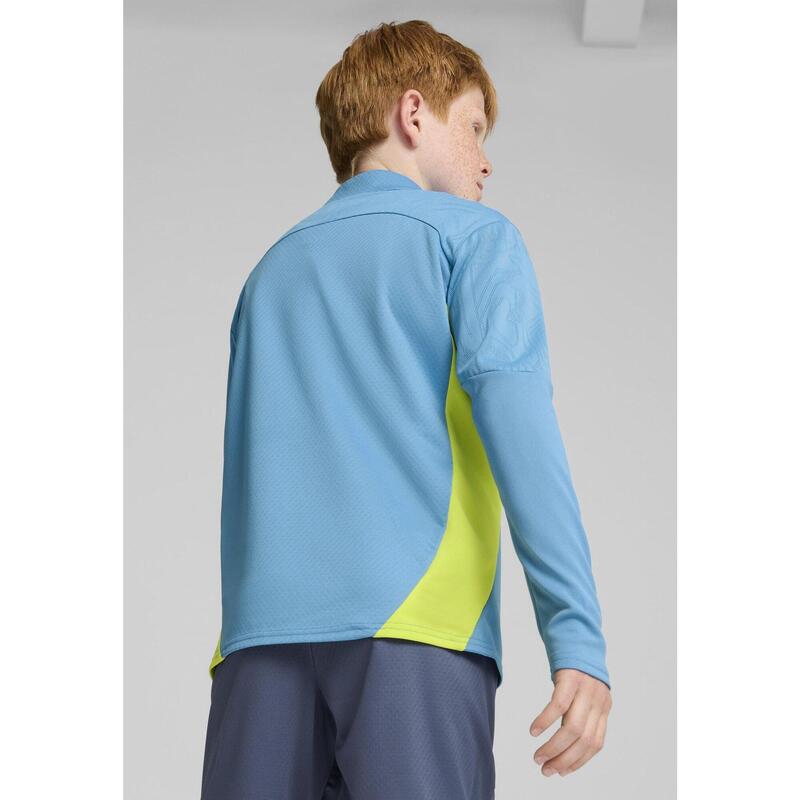 Manchester City Quarter-Zip Training Top Tineret PUMA Magic Blue Yellow Glow