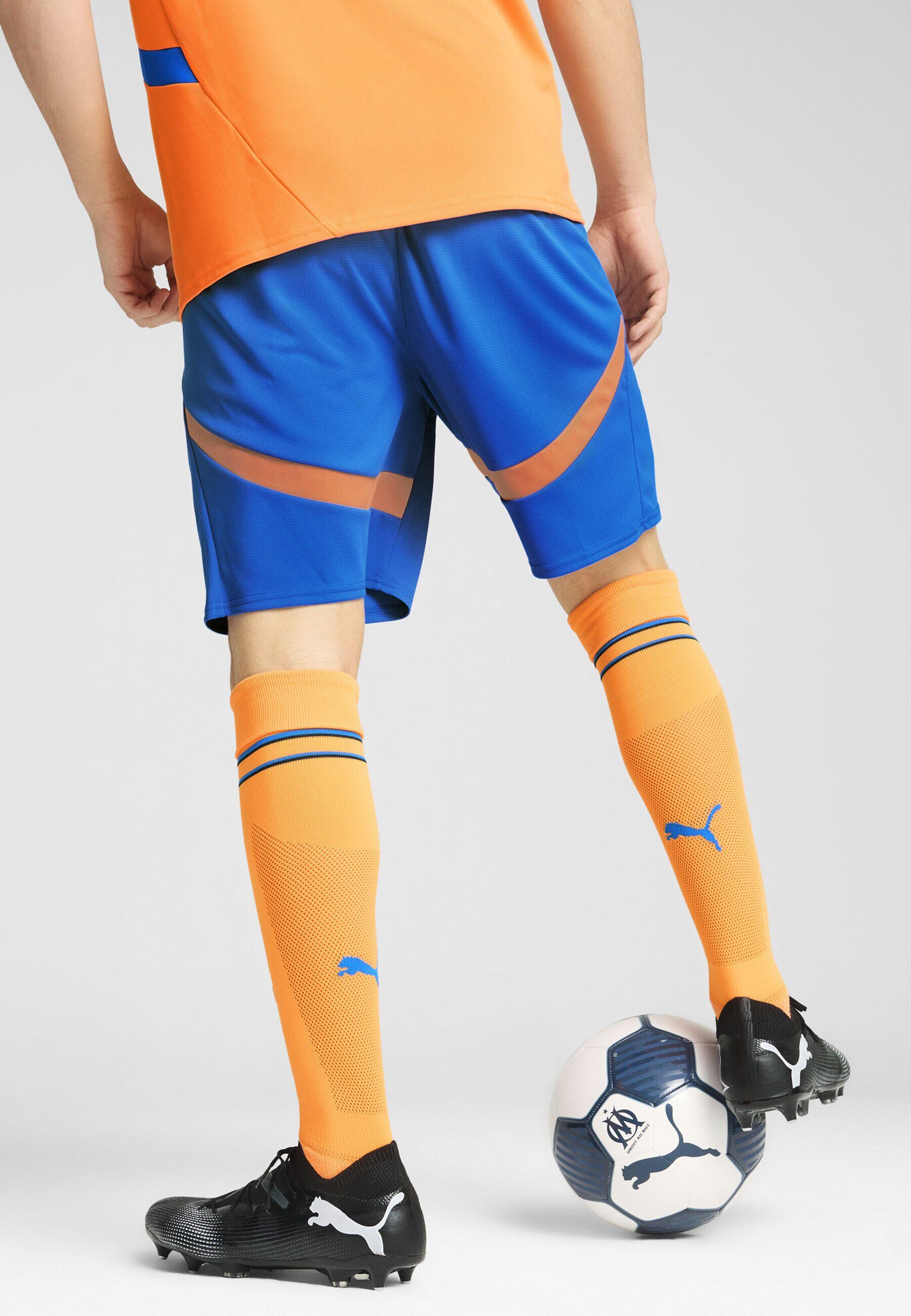 Shorts Olympique de Marseille 24/25 da uomo PUMA Racing Blue Fluro Orange Pes 3/7
