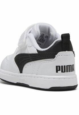 Puma rebound v6 lo sneakers voor peuters puma white black transparent