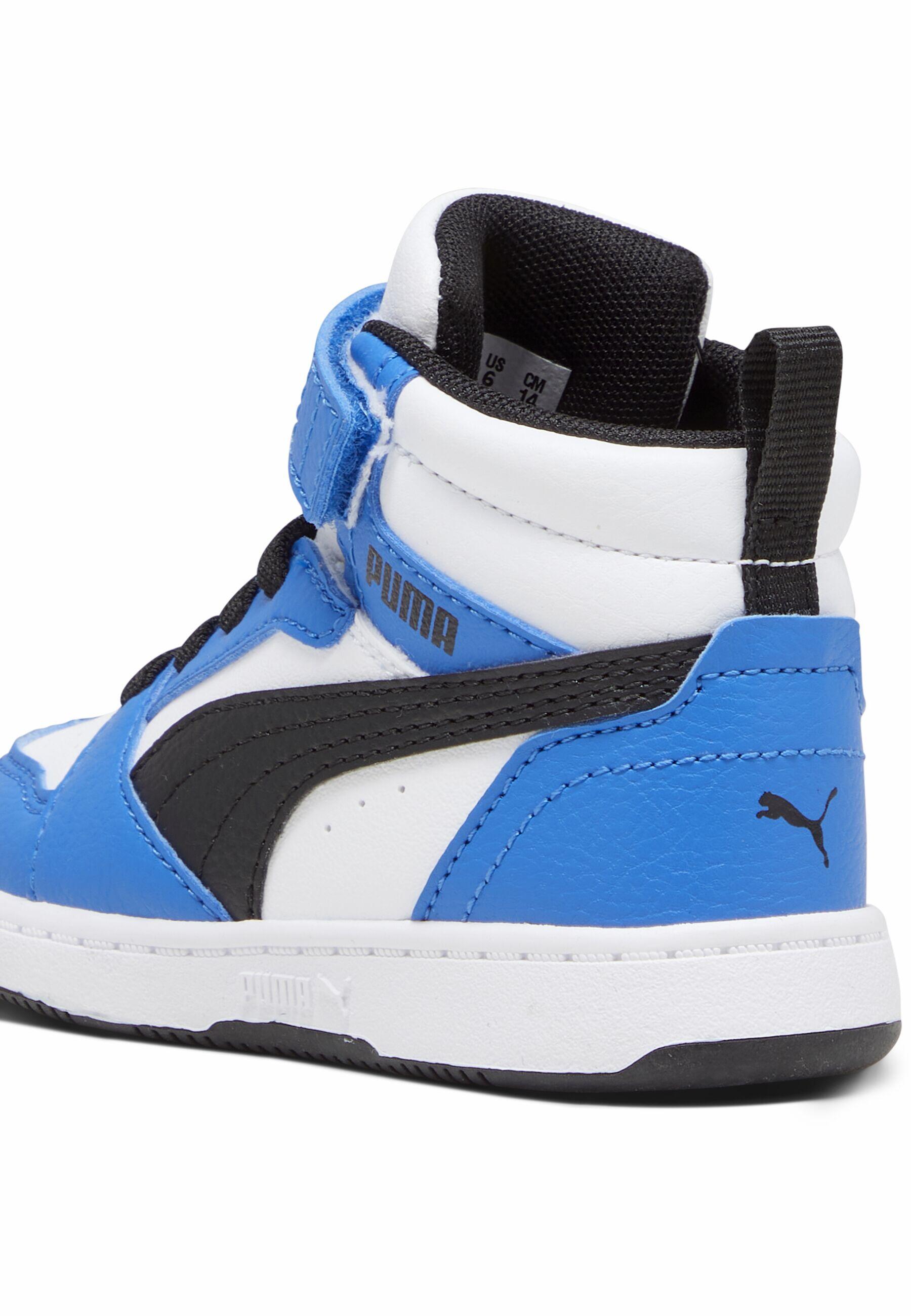 PUMA PUMA Rebound V6 Mid sneakers voor peuters PUMA White Black Racing Blue