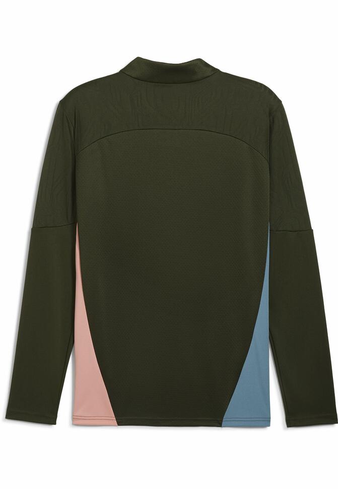 Męska bluza treningowa Manchester City z zamkiem 1/4 PUMA Myrtle Bold Blue Green