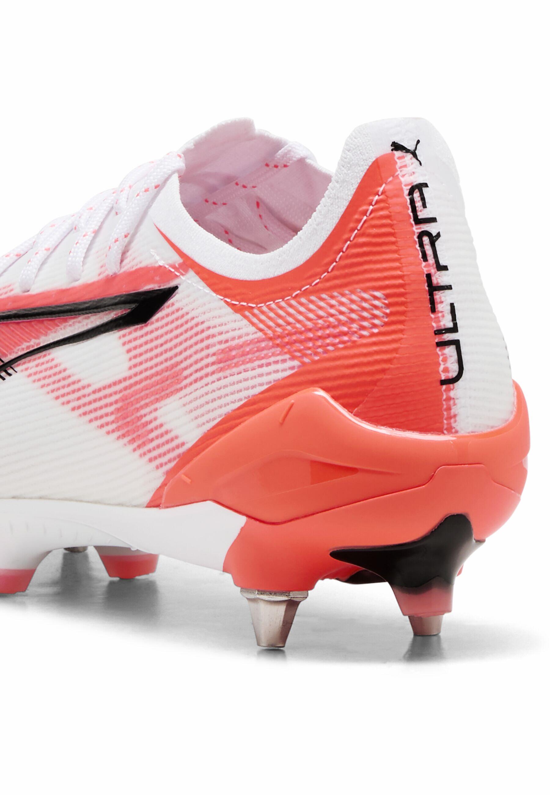 Chuteiras de futebol adulto ultra 5 ultimate mxsg puma white black glowing red