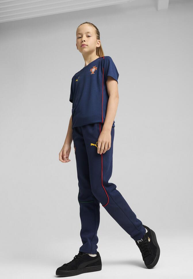 Młodzieżowe spodnie Portugalia Casuals PUMA Persian Blue Sunny Yellow